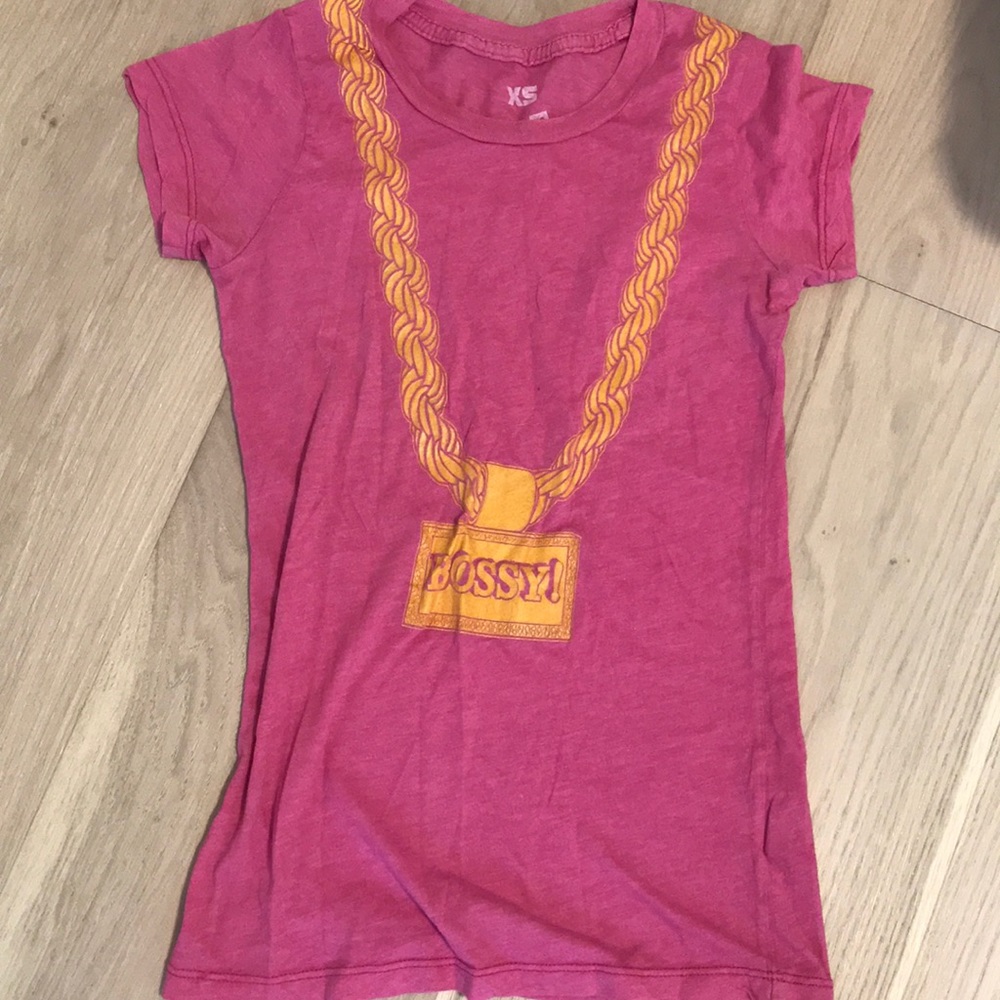 Local Celebrity Pink Bossy graphic T-shirt